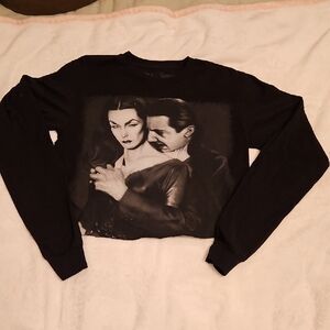 Bela Lugosi Loves Vampira Plan Bite T-Shirt Size Small Crop